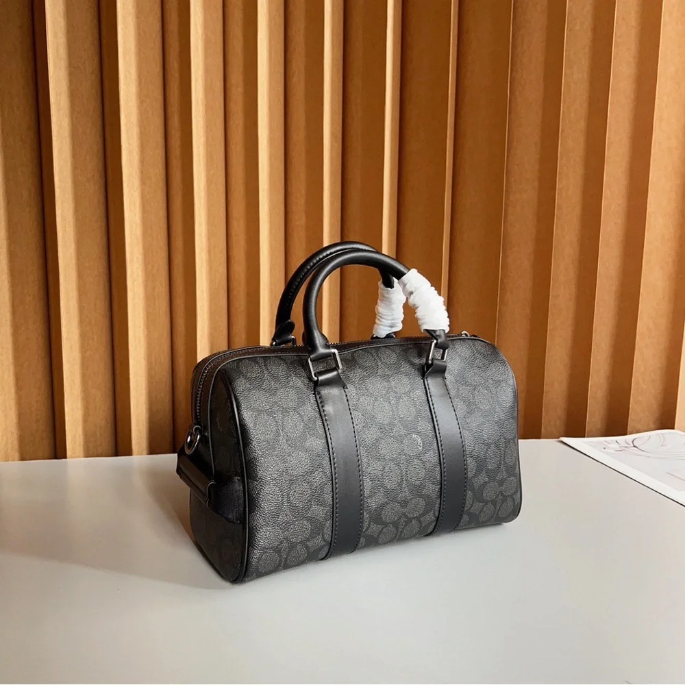 Black Monogram Patch Boston Handbag - Picture 7 of 9